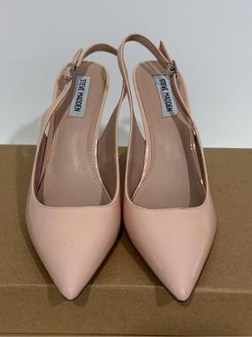 Steve Madden Pink Patent Pointed Slingback Pumps Ladies